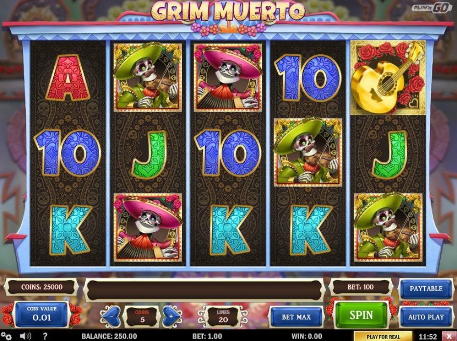 Casumo casino free spiny na slocie grim muerto 1